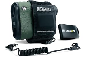 STICKIT Magnetic Strap for Hunting Rangefinder, Securely Attaches to Belt, Pack, Gear, Stand or Blind, Silent Hold with Metal Clip and Safety Cord - Rangefinder Not Included