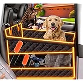 Dog Car Seat for Large Dogs, Back Seat Extender for Dogs, Foldable Pet Car Seat with Waterproof Oxford Fabric and Non-Slip Bo