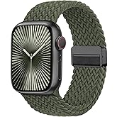 Zedoli Magnetic Braided Solo Loop Compatible with Apple Watch Band 38mm 40mm 41mm 42mm 44mm 45mm 46mm 49mm,Stretchy Nylon Sport Strap for iWatch Series 11 10 9 8 7 6 5 4 3 2 1 SE Ultra Ultra 2 Ultra 3
