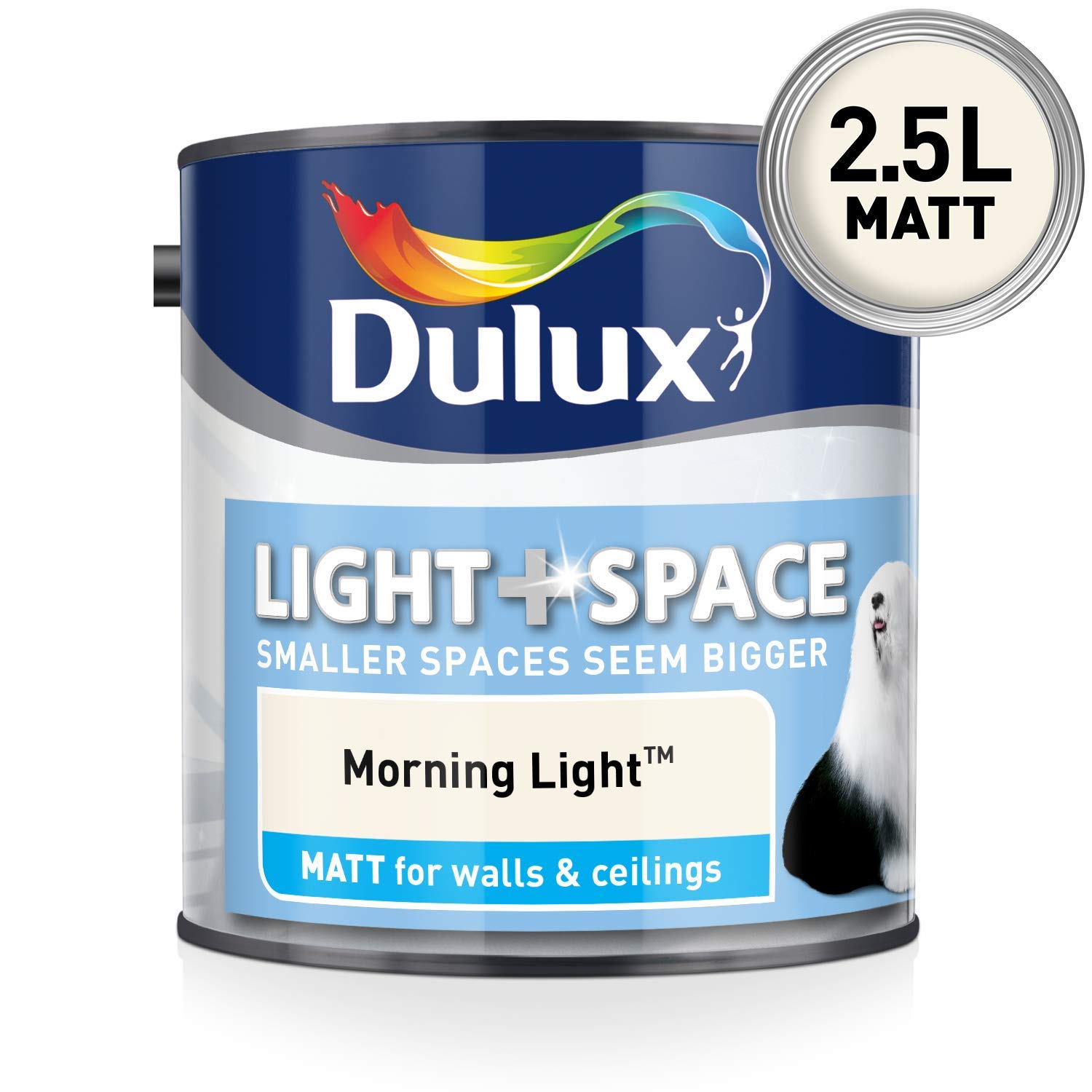 Dulux Light & Space Matt Emulsion Paint For Walls And Ceilings Morning Light 2.5L Amazon.co Dulux Light & Space Matt Emulsion Paint For Walls And Ceilings Morning Light 2.5L Amazon.co