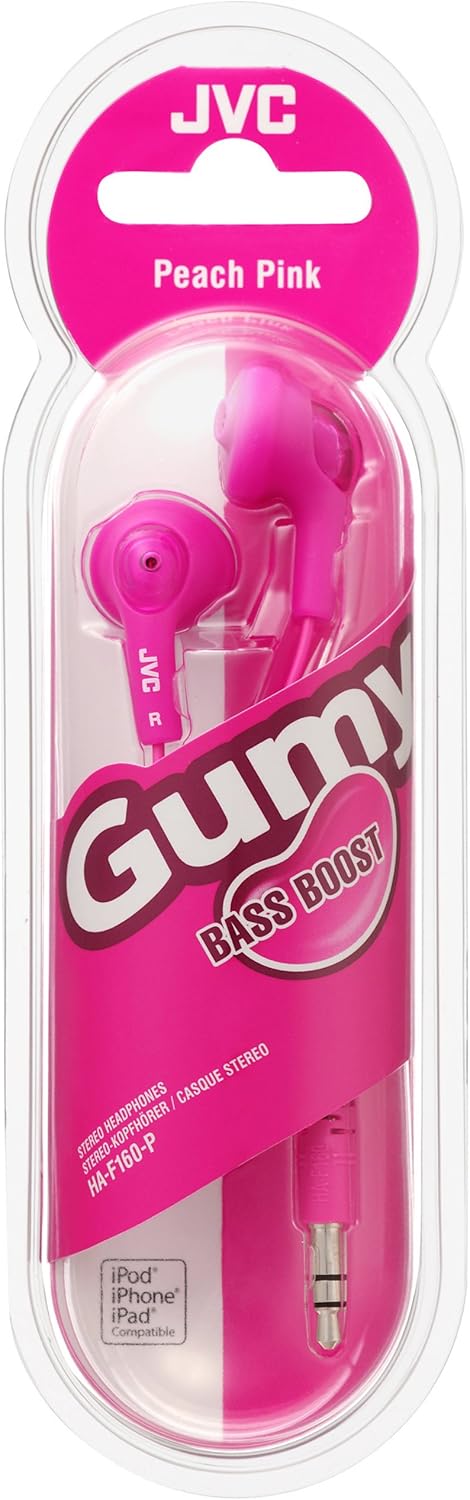 JVC HA-F160-P-EF Gumy In-Ear Wired Headphones Earphones Compatible with iPod, iPhone, Samsung - Pink, Único - Image 3