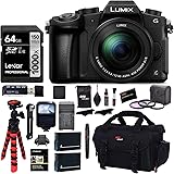 Panasonic LUMIX G85MK 4K Mirrorless Interchangeable Lens Camera Kit, 12-60mm Lens, Lexar U3 64GB Memory Card, 2 Spare Batteri