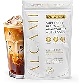 alcami elements Mushroom Coffee Alternative, Superfood Blend, 10X Concentrated Extract with Lion’s Mane, Reishi & Cordyceps, Energy & Focus Support, Premium Supplement Powder, 30 Servings