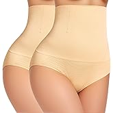 DODOGOGO Women's Tummy Control Shapewear Panties Hi-Waist Body Shaper Underwear Slimming Briefs Compression Minimalist