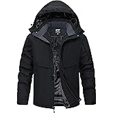 QMP Winter Jackets For Men with Hoode Ski Snow Snowboarding Waterproof Fleece Liner Coats Windproof Raincoat 6 Pockets