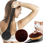 Extra Large Body Makeup Brush For Self Tanner, Sunscreen, Self Tan Back Applicator, Wide-Headed Kabuki Brush for Even & Pretty Lotion Application. Bronzer Blend, Long-Handle Face Leg Brush- Black