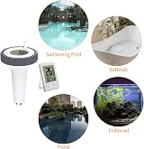 RUNQIN OUTDOOR Wireless Floating Pool Thermometer -40℃ to +70℃ LCD view 6