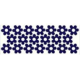 LiteMark Reflective Petal Flower Power Vinyl Stickers, Great for Laptop, Phone, Helmets, Bicycles - Purple, Pack of 20 Pcs