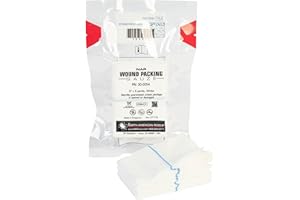 North American Rescue Wound Packing Gauze (Z-Folded) NAR Sterile Emergency Bandage for Bleeding Control, Trauma, Wounds (30-0054)
