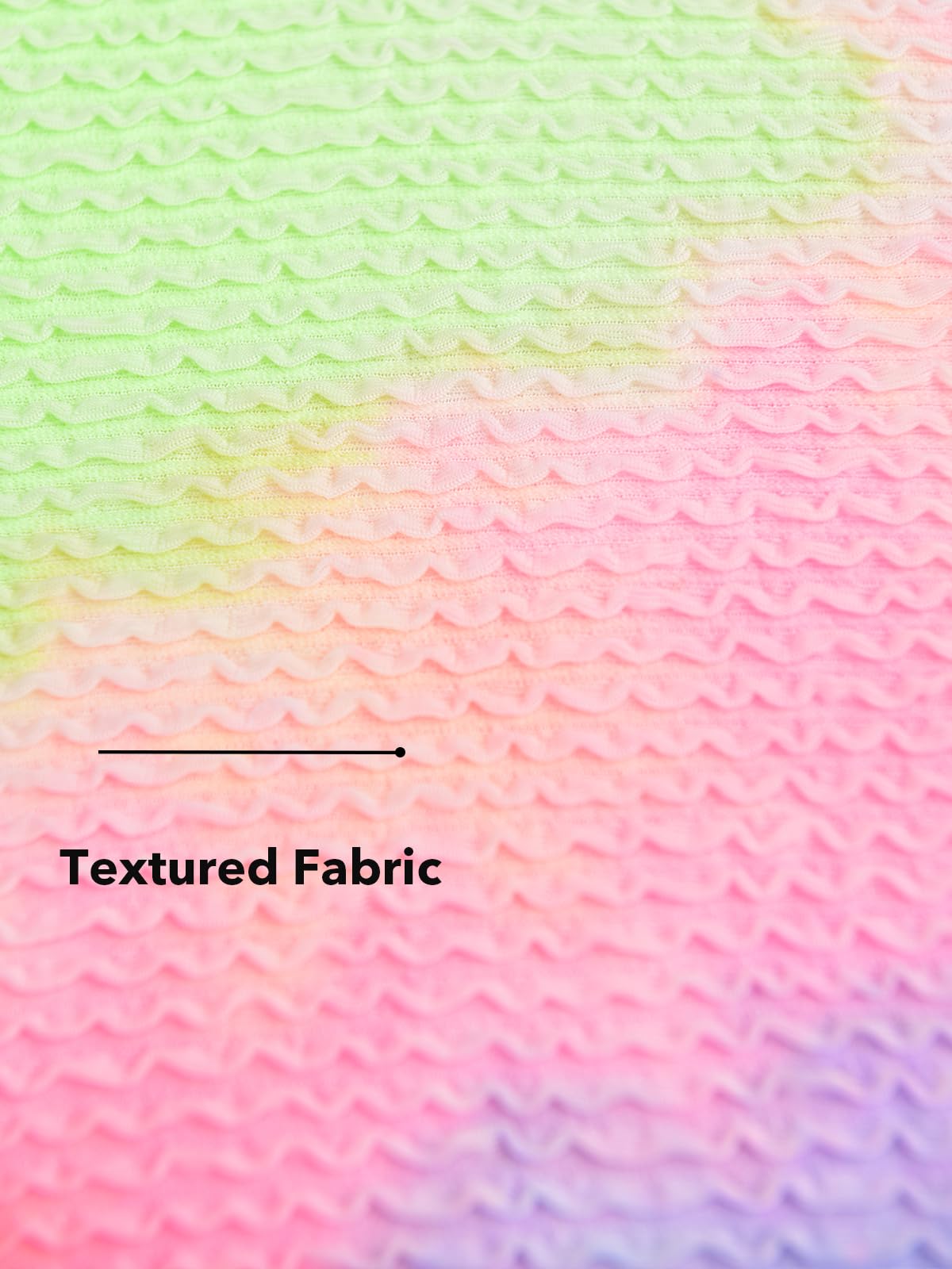 CUPSHE Women's Bikini Set Two Piece Swimsuits High Waisted Scoop Neck Spaghetti Adjustable Straps Textured,XL - Image 4