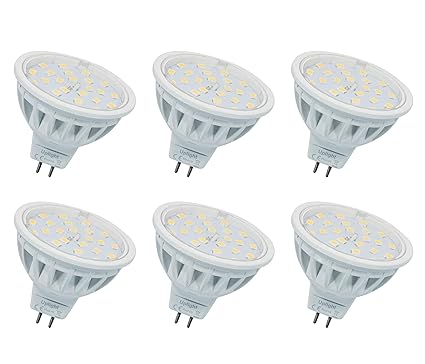MR16 LED Lampen Gu5.3 Strahler(Die zweite Generation),Ersetzen 60W Halogen Lampe Warmweiß 3000K,AC/DC12V 600LM,6er Pack.