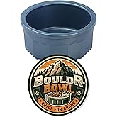 Pet Crock Bowl &ndash; Thick Durable Plastic Non-Tip Food &amp; Water Dish for Small Dogs, Cats, Birds, Lizards &amp; Other Small Animals &ndash; Indoor/Outdoor &ndash; Chew Resistant, Easy Clean (Blue, 1 Cup (8oz))