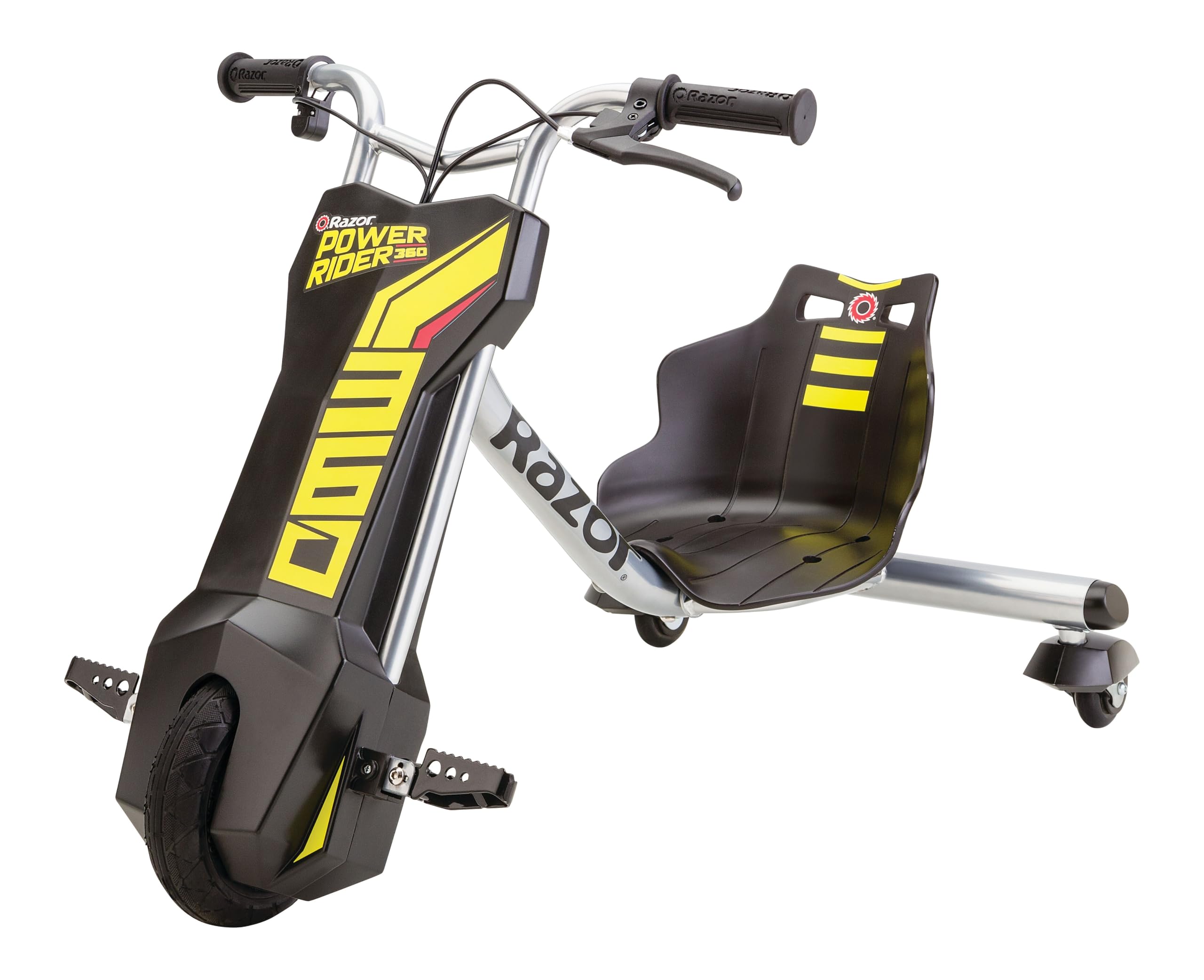 Razor PowerRider 360 para niños a partir de 8 años: triciclo eléctrico, hasta 9 mph, horquilla de acero soldada, montable eléctrico de 12 V, para ciclistas de hasta 120 lbs