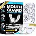 Mouth Guard for Grinding Teeth at Night | Dental Night Guard for Clenching & Better Sleep | 4 Moldable Mouthguards with 12 Cleansing Tablets