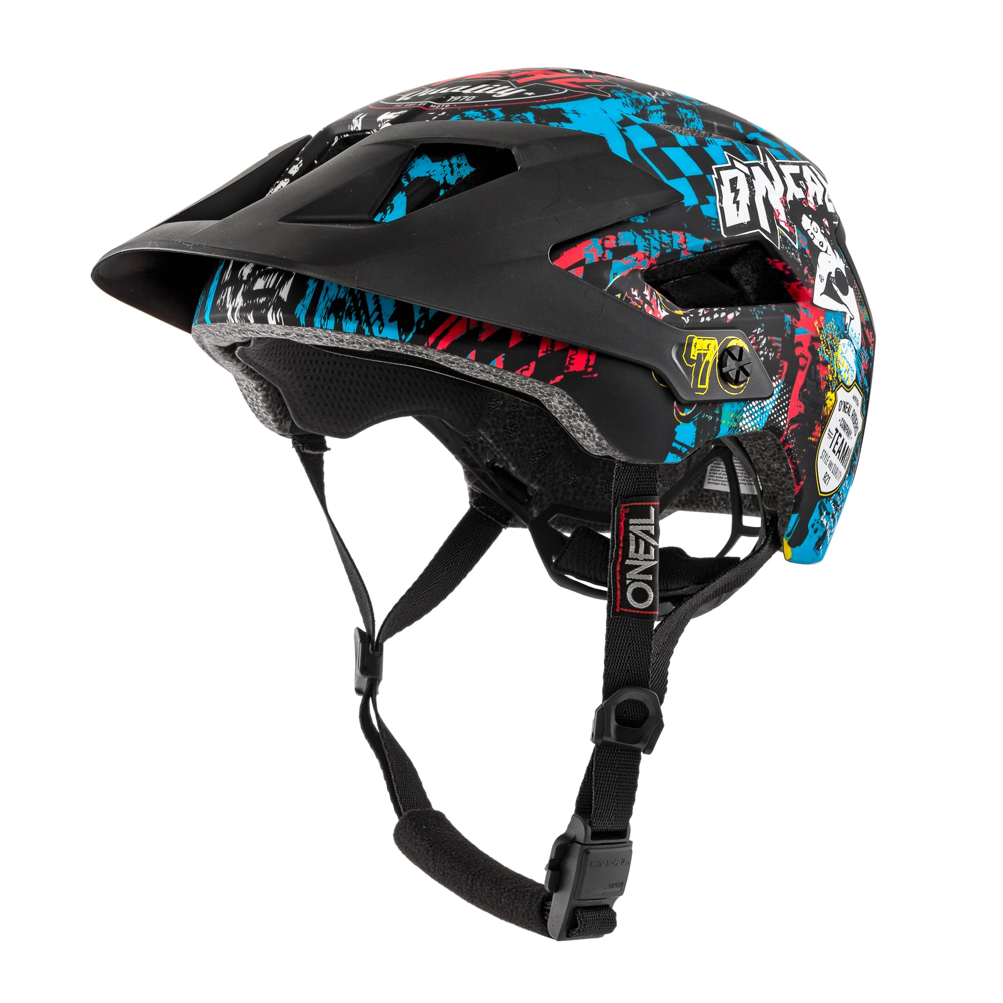 O'NEAL | Mountainbike-Helmet | Enduro Trail Downhill MTB | Polycarbonate construction, sweat absorbing lining, safety standard EN1078 | Helmet Defender 2.0 Wild | Adult | Multi | Size XS S
