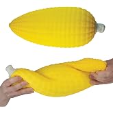 ORB Easy Sqweezy Jumbo Corn Squishy Toy - Stretch, Squish, and Squeeze | Jumbo Sized Giant Squishy Veggie, Perfect to Squeeze for Stress Relief - Big, Fun Stretchy Fidget Toy for Kids and Adults