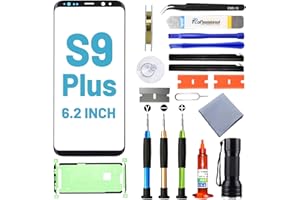 Tpyag Screen Replacement for Samsung Galaxy S9 Plus,Replacement Screen for Galaxy S9 Plus Series 6.2 inch,Screen Repair Kit with Waterproof Adhesive(NO OLED & Touch Digitizer)