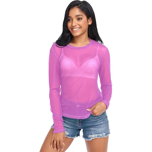トップス SLIGHT VOGUE Sheer Long Sleeve T-shirt soft sheer long sleeve top - Light Mole | Weekday WW
