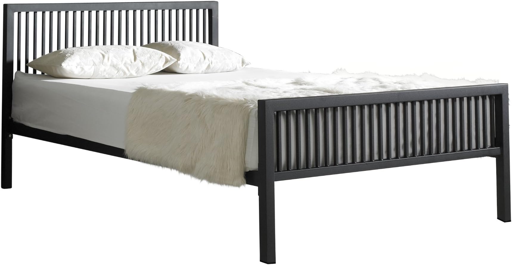 Lawrence Furniture Ltd Boston Small Double (4ft) Metal Bed Frame - Black