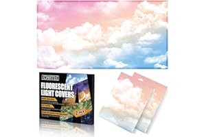ANGSYLTH 2 Pcs Fluorescent Light Covers - 4 x 2 Feet Covers for Ceiling Lights, Magnetic Light Filters for Classroom, Office, Hospitals, Home