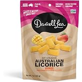 Darrell Lea Mango Soft Australian Made Licorice 7oz Bag - NON-GMO, Palm Oil Free, NO HFCS, Vegetarian-Friendly &amp; Kosher | Made in Small Batches with Ethically-Sourced, Quality Ingredients, &amp; Ounce (Pack of 1)