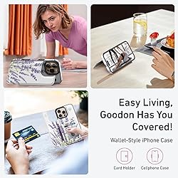 Goodon for iPhone 16 Pro Max Case Wallet - Flip