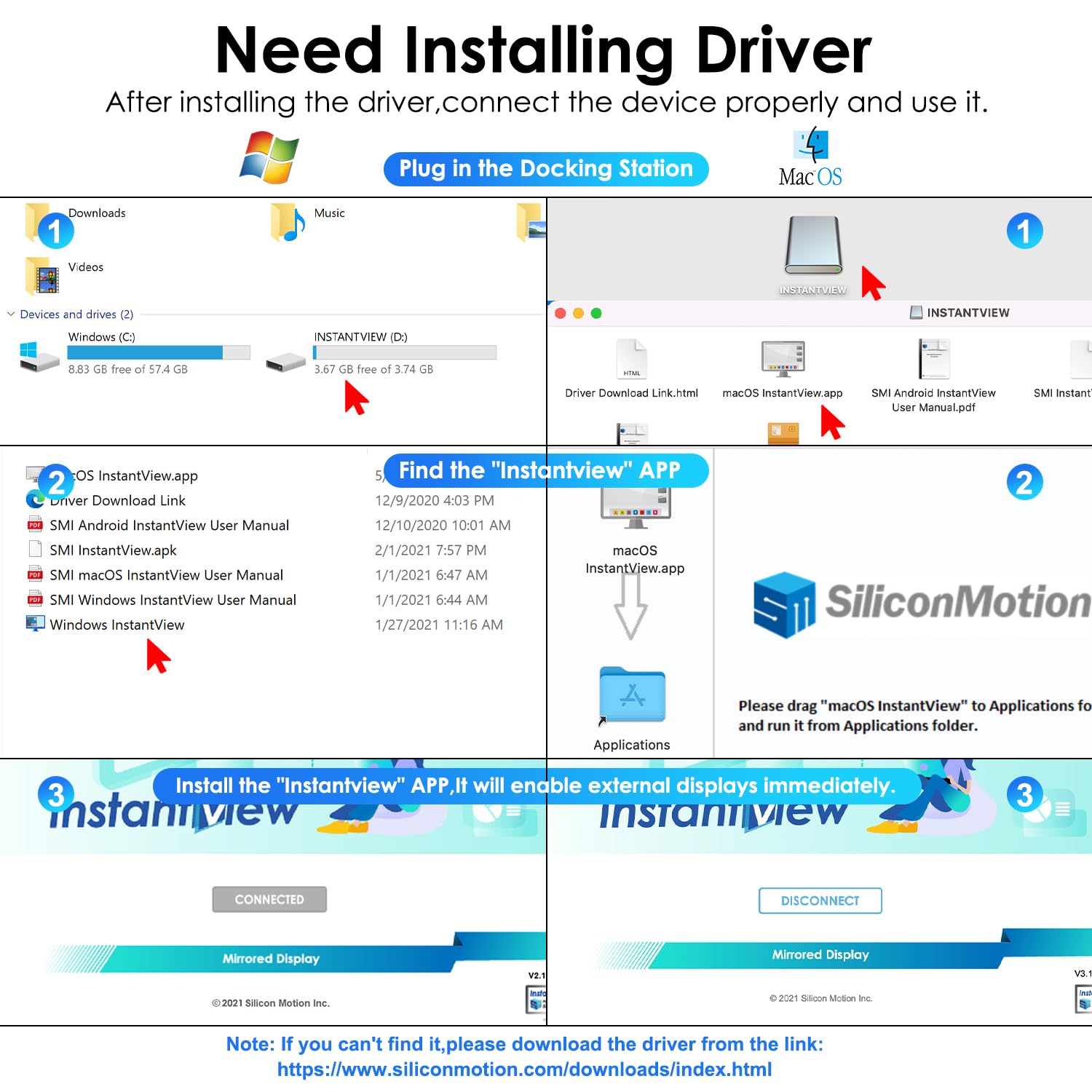 Docking Station für MacBook Air/Pro, MOKiN 13 in 1 USB C 65W Netzteil für MacBook Docking Station USB C Dock mit Dual Display HDMI 4K, VGA, Gigabit Ethernet,4*USB 3.0, 100W PD,3.5mm Audio für Dell, HP 2