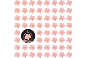 CyHiThai Pink Dried Beauty Cherry Blossom Flowers for Resin Crafts, 60PCS Natural Pressed Dry Flowers for Resin Jewelry DIY Phone Case Decor Candle Making Decoration