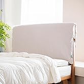 CHERRYARN Headboard Cover Thickened Soft Stretch Slipcover with Secure Tie Straps, Dustproof Protector for Upholstered Bed (5