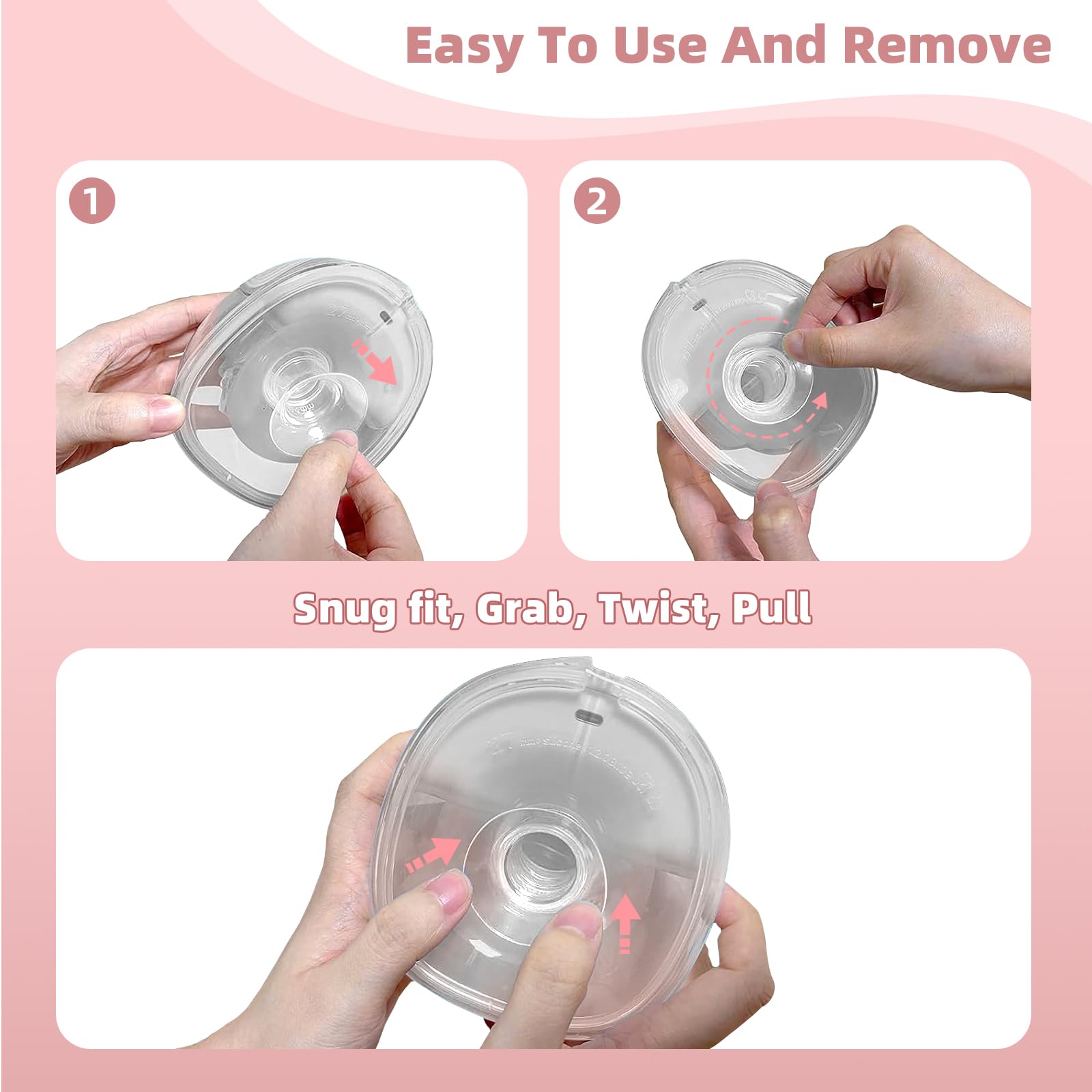 Flange Insert 13/15/17/19/21mm 10PCS Compatible with Momcozy S12 Pro/S9 Pro/S12/S9/Medela/Spectra etc Wearable Breast Pump 24mm Flange/Shield, Reduce 24mm Tunnel Down to Correct Size
