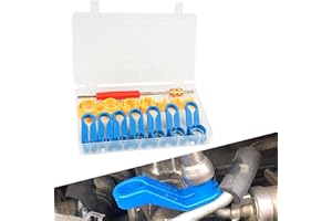 Miytsya 16 PCS Car Fuel Line Disconnect Removal Tool Set, 1/4 5/16 3/8 1/2 5/8 3/4 7/8 in Replacement Compressor Air Conditioning Pipe, for Automotive AC Fuel Line Transmission Oil Cooler Line (Blue)