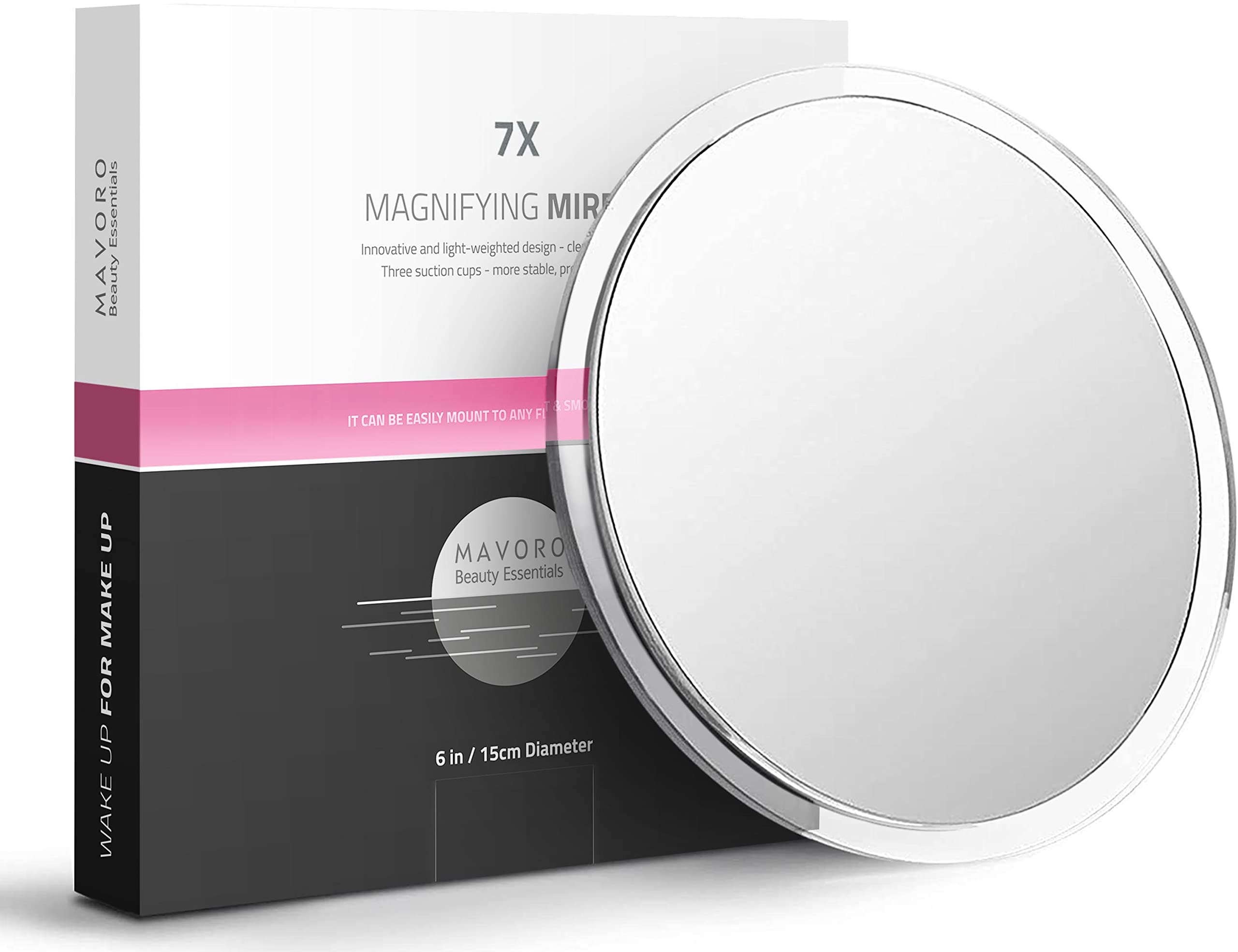 Mavoro Magnifying Mirror with Suction Cups - Triple