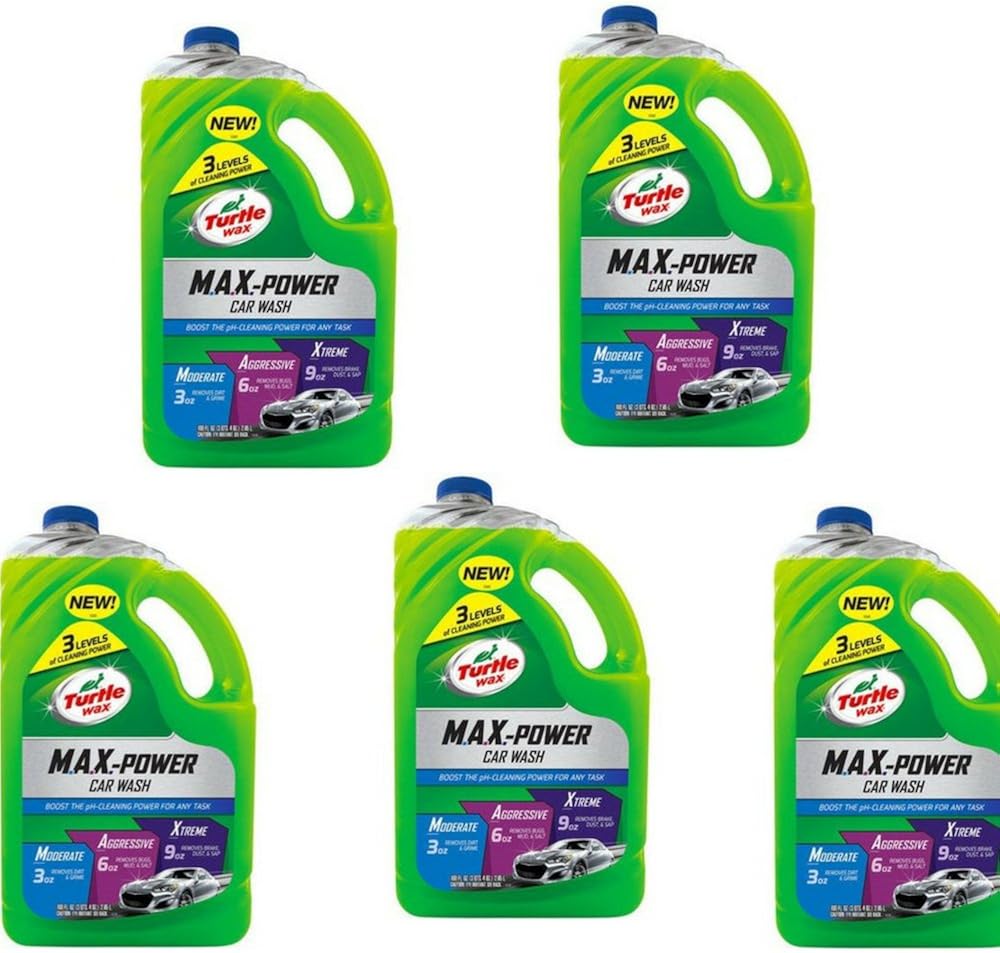 Turtle Wax 50597 Max Power Car Wash 100 oz. (5 Pack(100 oz.)) Clothing