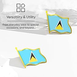 Saint Lucia Flag Lapel Pin - Enamel Metal National