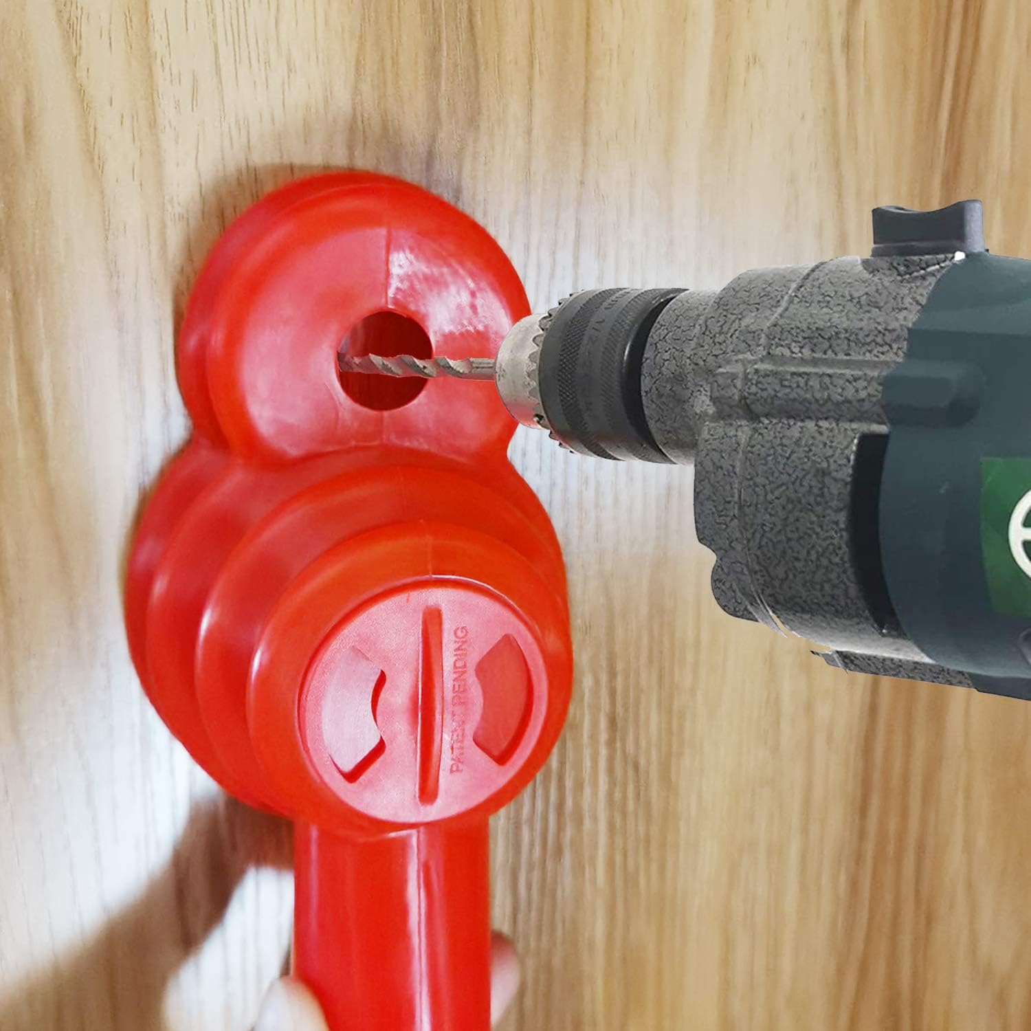 EZ SPARES Drill Dust Collector for Vacuum Cleaner,Drilling Holes Without Dust Messes,Rubber Will Adsorb on Any Wall,Fit Universal 32mm/35mm/38mm Vacuum Attachment,Light,Portable,Washable(Red): Home & Kitchen