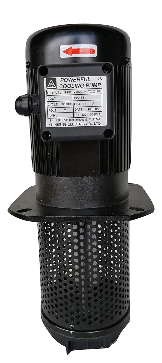 1/2 HP Coolant Pump for CNC Lathe Machine Tool Circulation, Immersion