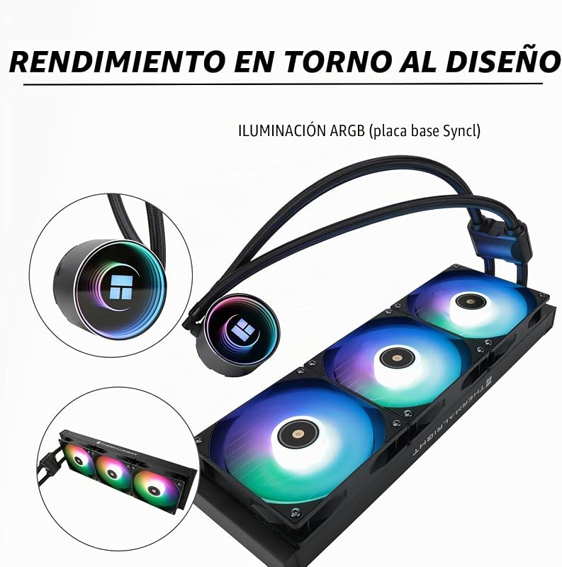 TR Frozen Notte 360 ​​BLACK ARGB V2, especificaciones del enfriador de CPU negro 360, 3 ventiladores PWM, rodamientos S-FDB, adecuado para AMD/AM4 AM5, Intel LGA 1700/1851/1151/1200/2011