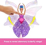 Barbie Dance and Flutter Doll 2-in-1 Transformation Butterfly Wings Purple Hair view 3