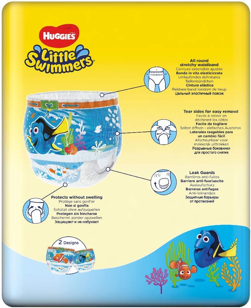 Huggies Little Swimmers, Swim Nappies, Size 5-6, 33 Pants, Maximum Protection Swimming Nappies with Leak Guards - Image 5