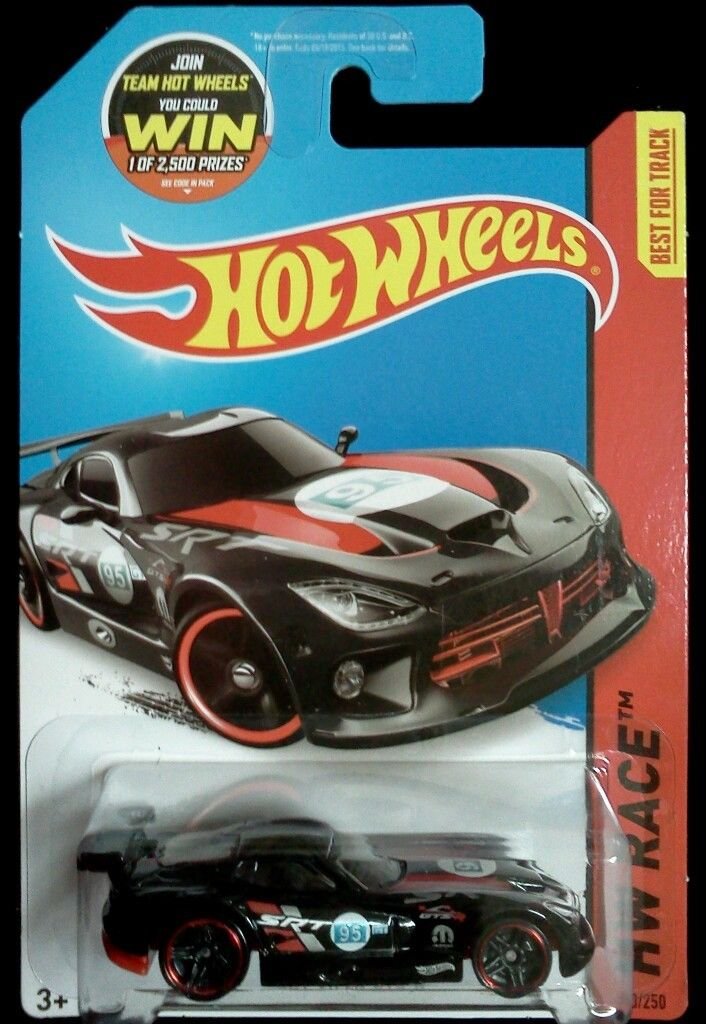 Hot Wheels, 2015 HW Race, SRT Viper GTS-R [Black] Die-Cast Vehicle #150/250 by Hot Wheels