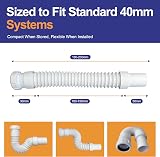 PlumbEZ 1½ in Flexible Waste Pipe Connector 40mm Compression x Spigot view 7