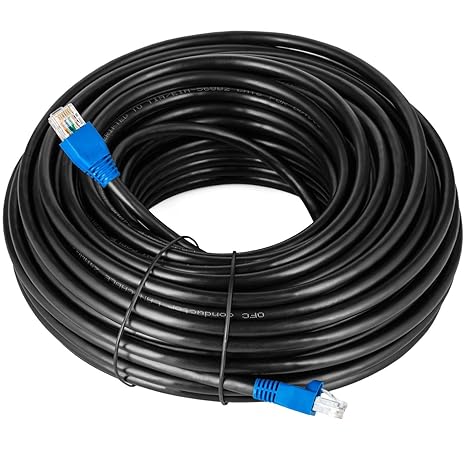 MutecPower CAT6 50m Außen Verwendung wasserdicht - CCA - Direct Burial Ethernet Netzwerkkabel - 250 Mhz - 50 meter