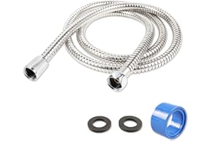 PLUMBINGMASTER Shower Hose 96 Inches Stainless Steel Handheld Shower Head Hose Replacement with Brass Nut Long Fexible Shower Hose Extension
