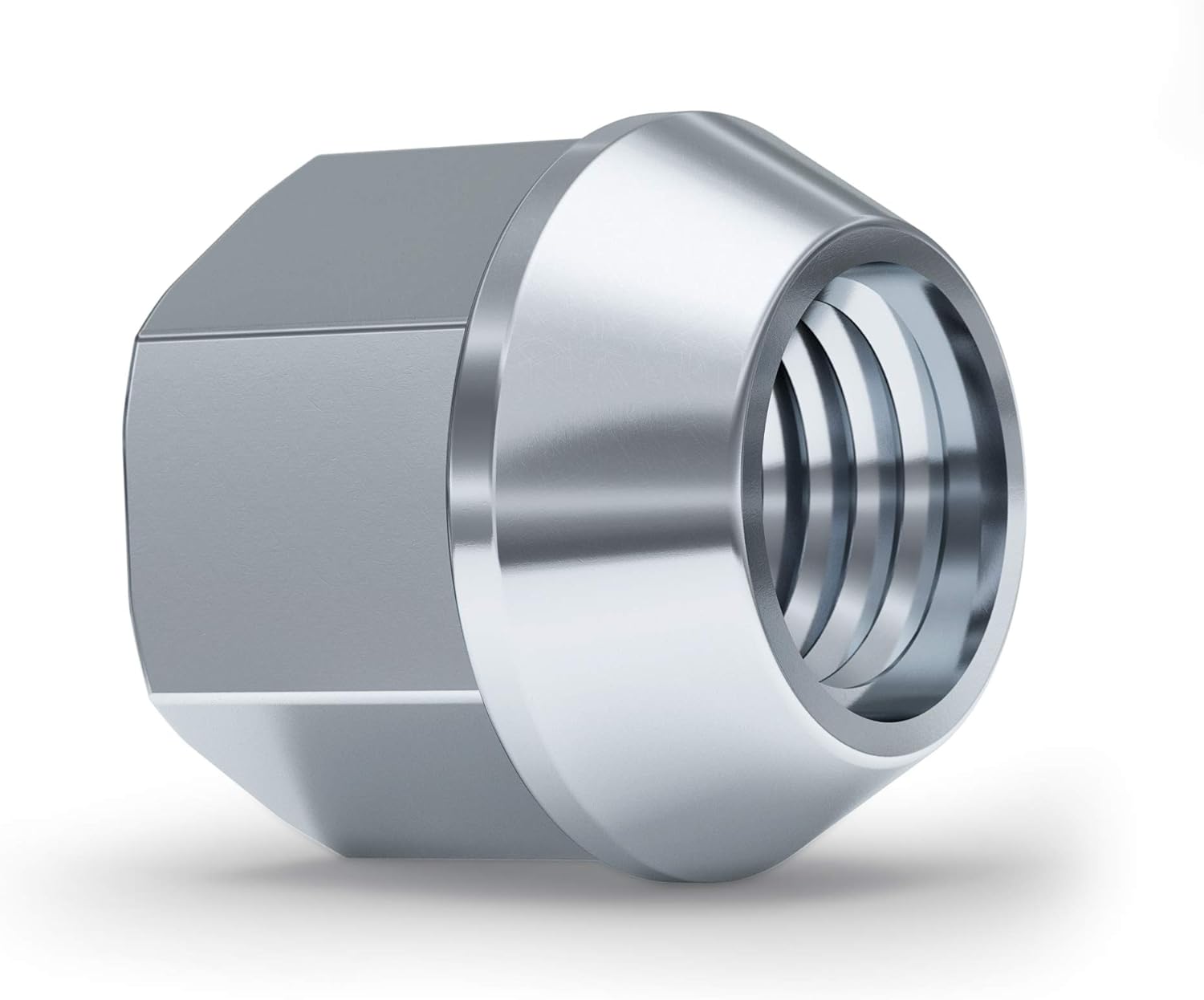 White Knight Wheel Accessories 1304-1S Zinc 1/2"-20 Open End Bulge Acorn Lug Nut Pack: Automotive