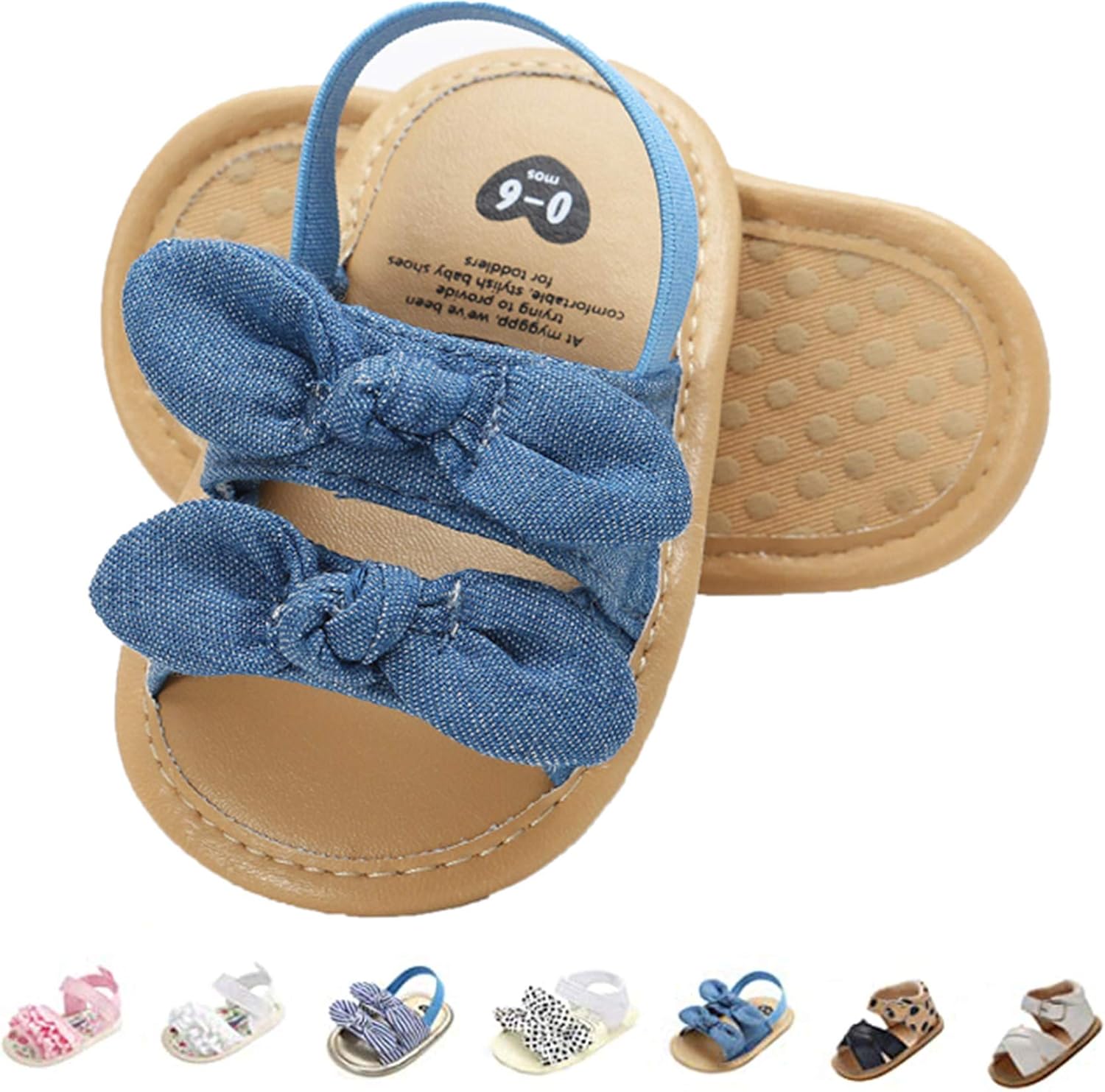 Baby Girls Sandals Summer Shoes Outdoor First Walker Toddler Girls Shoes for Summer: Clothing