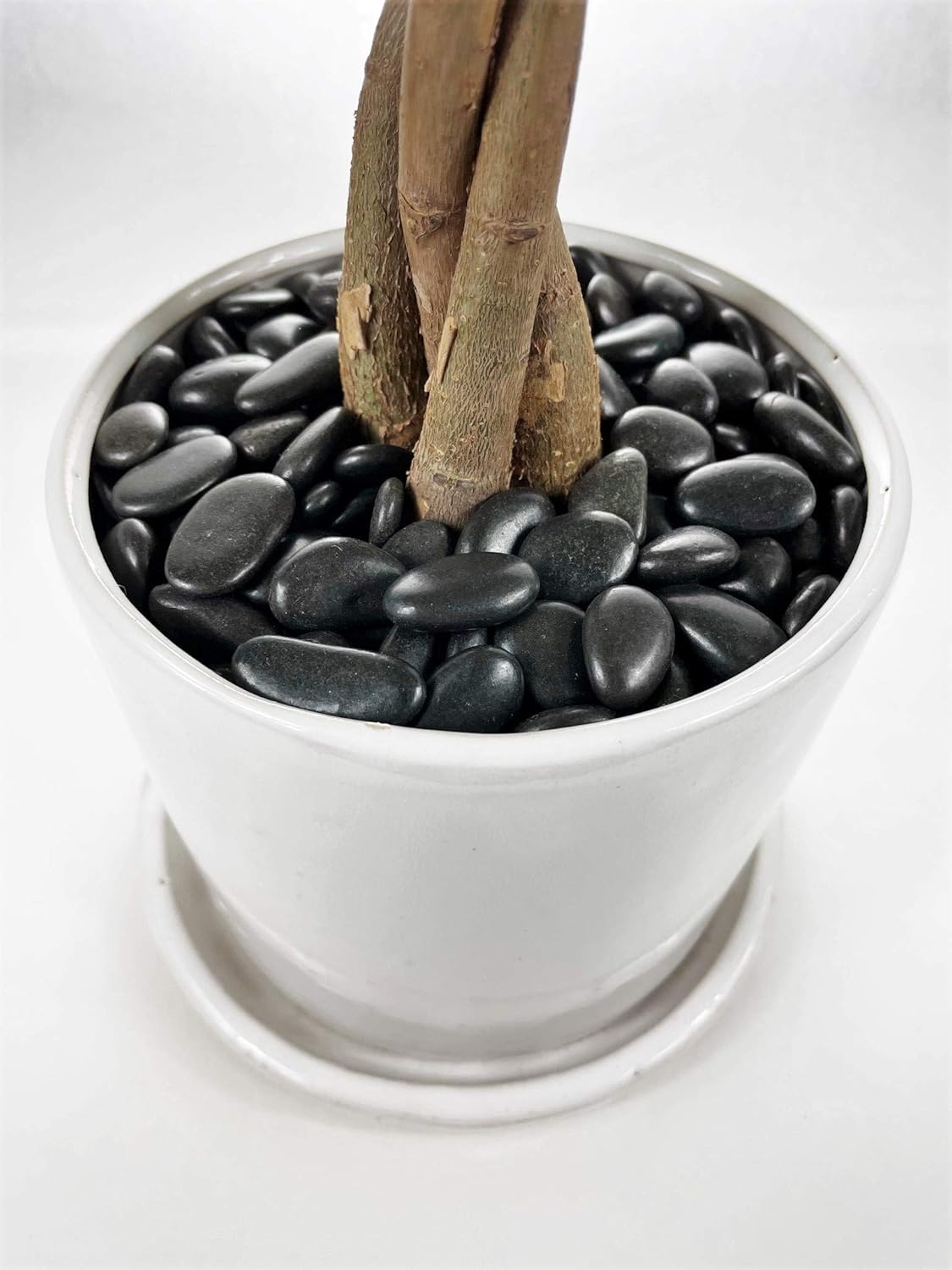 KAYSO INC 3/8" Gravel Size Polish River Rocks/Pebbles for Garden, Home Decoration, Plant Toppers, Vase Fillers and Walkways - 10 LBS (Black) : Garden & Outdoor
