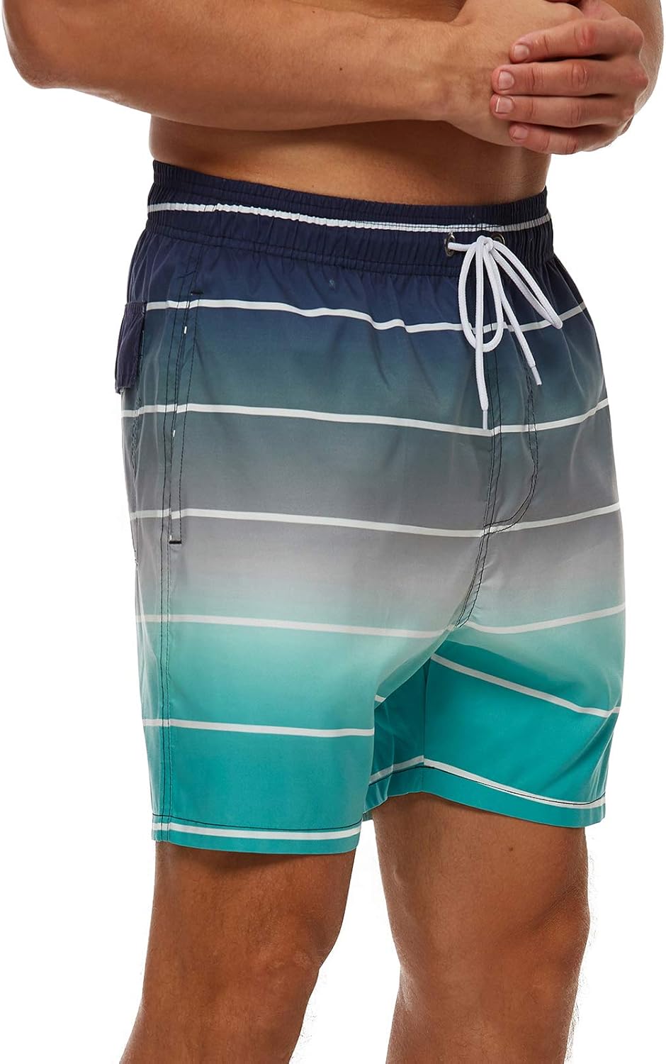 SILKWORLD Men's Swim Trunks with Mesh Lining Quick Dry Swimsuit Sports Shorts: Clothing