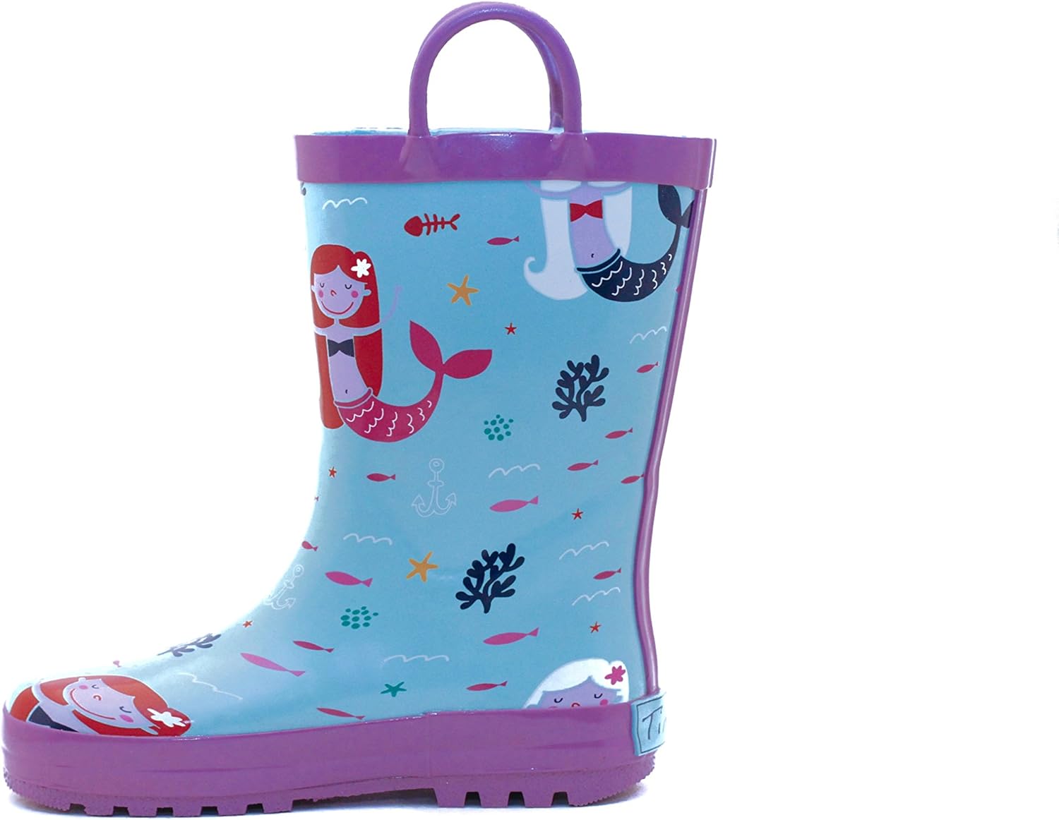 Mermaids Rubber Rain Boots Size 5 Purple Boots