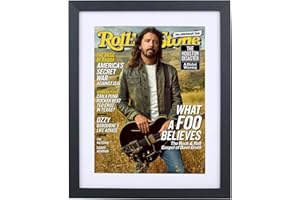 Mxtallup 8.25x11 Magazine Frame for the Wall,Displays Magazines Measuring 8 1/4 by 11-inches with White Mat (Measure Your Magazine)(Z82511W)