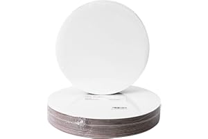 ONE MORE [25pcs] 10" White Cakeboard Round,Disposable Cake Circle Base Boards Cake Cardboard Pizza Plate platter 10 inch,Pack of 25